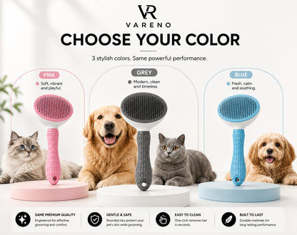 One-Click Pet Grooming Brush