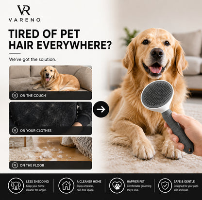 One-Click Pet Grooming Brush